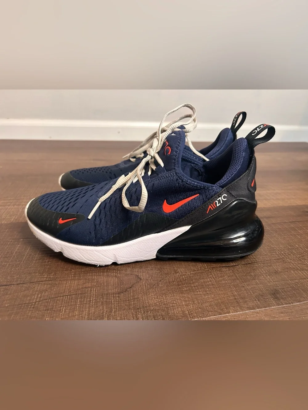 Nike Air Max 270 Youth Size 6.5Y Navy/Black/Red Kids Shoes MPN 943345-410